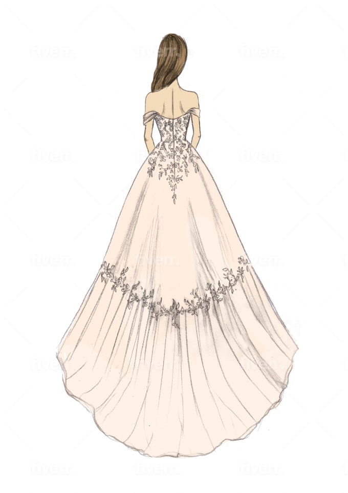 Dress design new arrivals pencil drawing